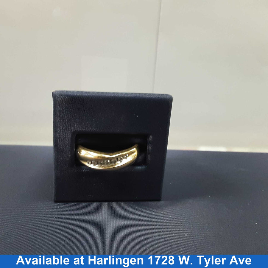 Ring - Wedding Band - Yellow Gold 10k (.417) 3.2 grams Size 10.5