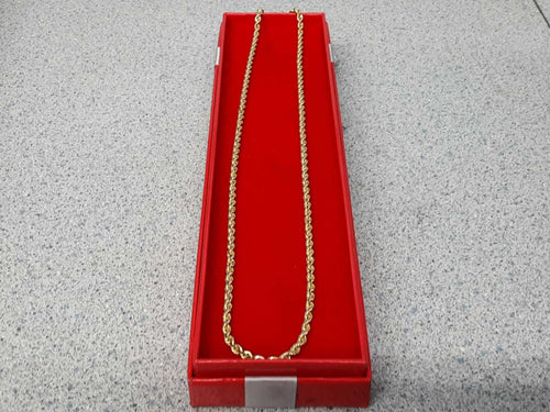 Rope Chain - Yellow Gold 10k (.417) 3.5 grams 18 inch