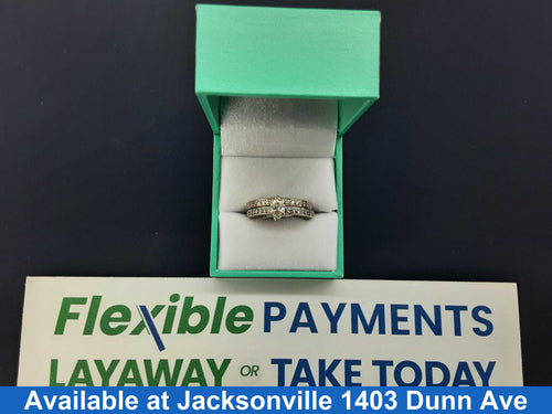 Ring - Engagement Set - White Gold 14k (.585) 7.8 grams Size 7