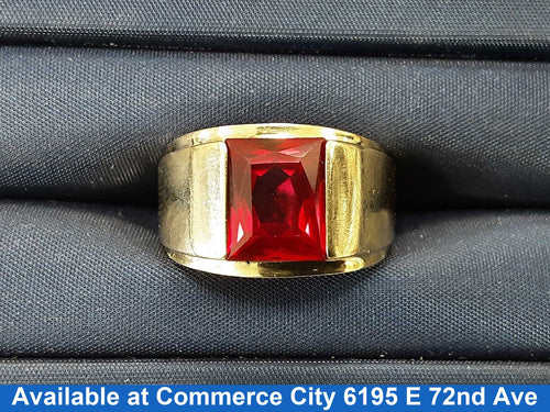 Men's Ring - Yellow Gold 10k (.417) 4.9 grams Size 8