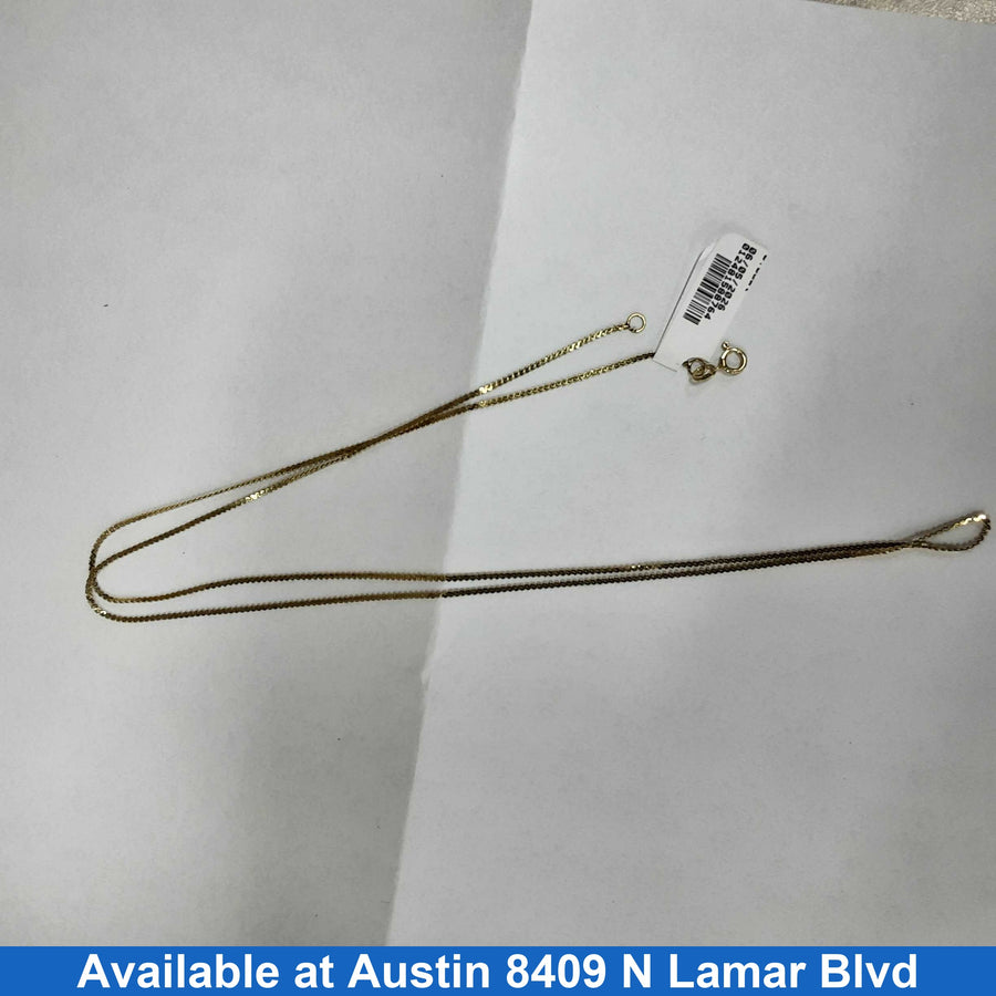 Serpentine Chain - Yellow Gold 14k (.585) 3 grams 22 inch