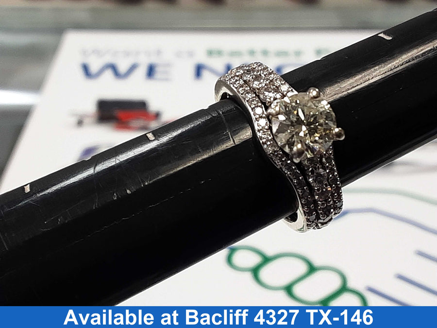Ring - Engagement Set - White Gold 14k (.585) 5.5 grams Size 6