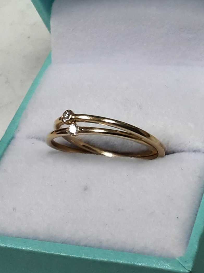 Ring - Wedding Set - Yellow Gold 14k (.585) 2.2 grams Size 8.5