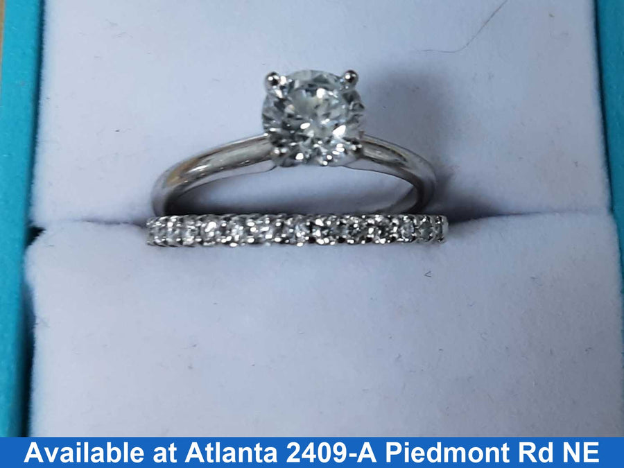Ring - Engagement Set - White Gold 14k (.585) 3.9 grams Size 8