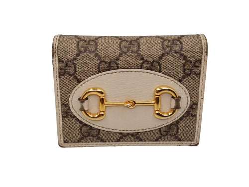 Gucci Horsebit 1955 Card Case Wallet Gray Wallet