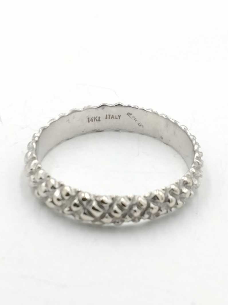 Ring - Wedding Band - White Gold 14k (.585) 3.4 grams Size 9