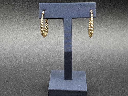 Shrimp Earrings - Yellow Gold 10k (.417) 2.6 grams