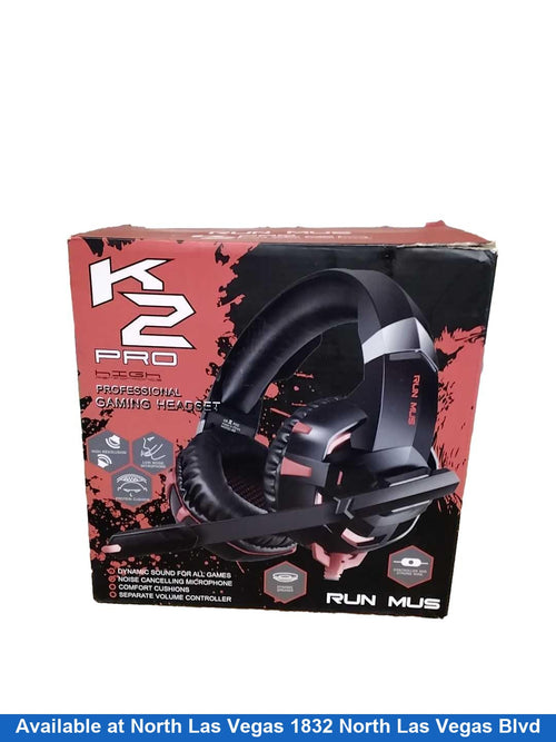 Run Mus K2 Pro Black Stereo Headphone