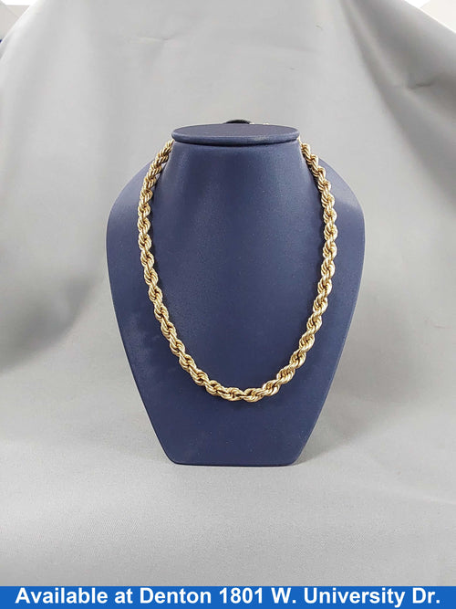Rope Chain - Yellow Gold 14k (.585) 21.9 grams 5 inch
