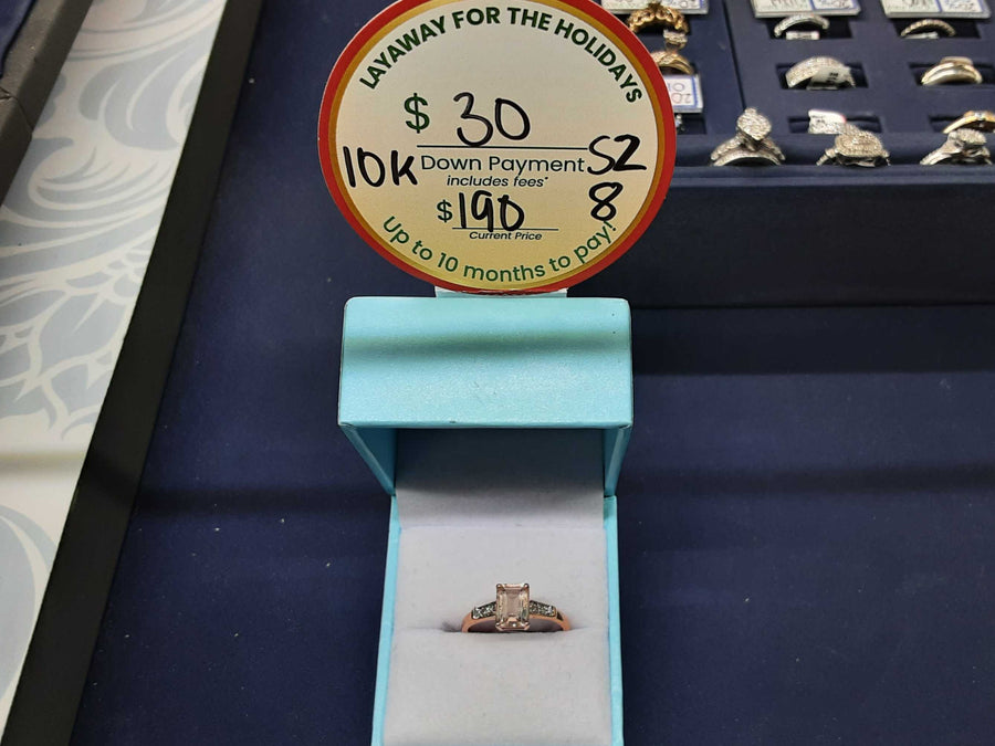 Women's Ring - Solitaire - Rose Gold 10k (.417) 1.7 grams Size 20