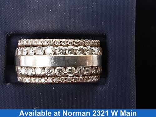 Women's Ring - Anniversary - Tricolor Gold 14k (.585) 8.8 grams Size 8