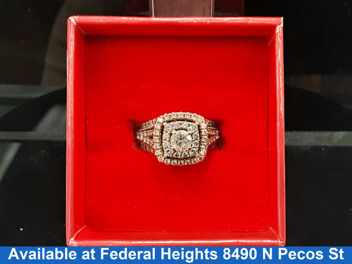 Women's Ring - Solitaire - Tricolor Gold 10k (.417) 6.85 grams Size 20