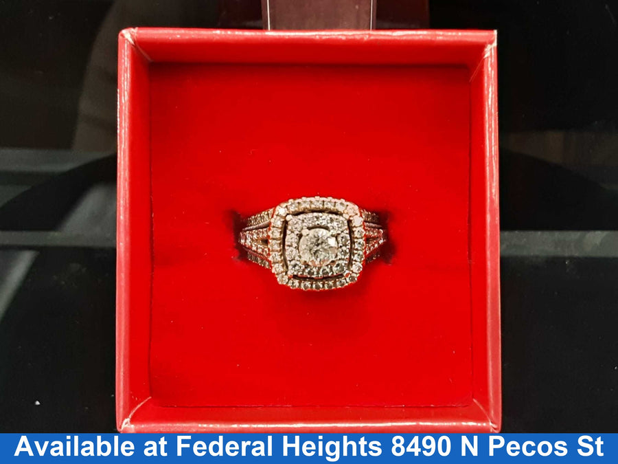 Women's Ring - Solitaire - Tricolor Gold 10k (.417) 6.85 grams Size 20