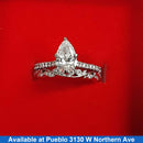 Ring - Wedding Set - White Gold 14k (.585) 3.9 grams Size 5.5