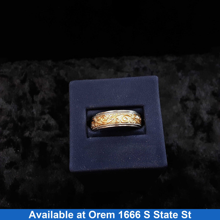 Ring - Wedding Band - Yellow Gold 14k (.585) 9.7 grams Size 9.5
