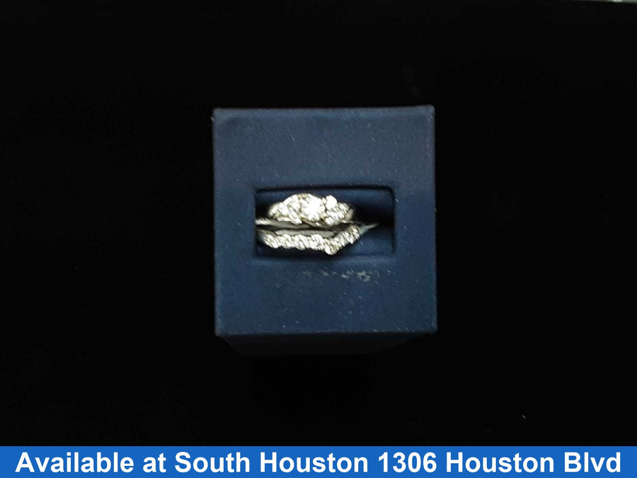 Ring - Engagement Set - White Gold 14k (.585) 6.2 grams Size 5