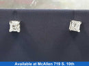 Double Stud Earrings - White Gold 14k (.585) 1.5 grams