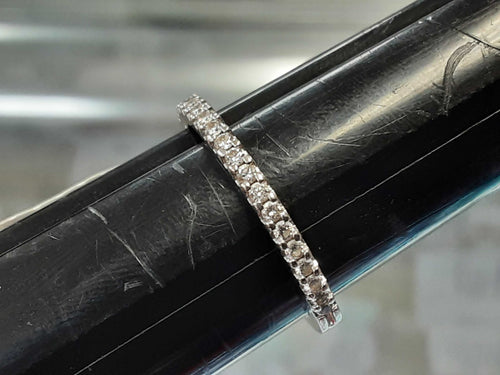 Ring - Wedding Band - White Gold 14k (.585) 2.1 grams Size 8.5