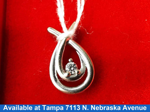 Diamond Pendant - White Gold 10k (.417) 1.5 grams