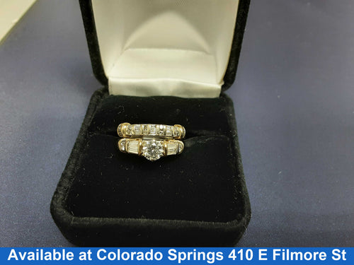 Ring - Engagement Set - Yellow Gold 14k (.585) 7.5 grams Size 7
