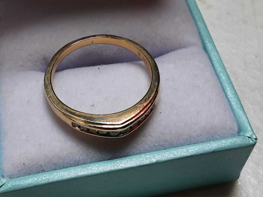 Ring - Wedding Band - Yellow Gold 14k (.585) 3 grams Size 7