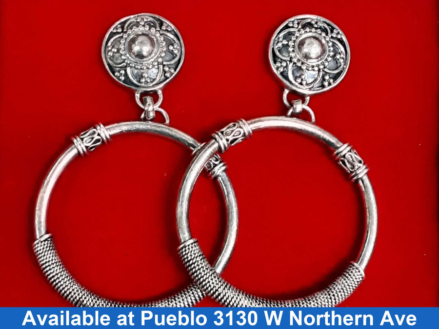 Bangle Earrings - Silver 14.5 grams