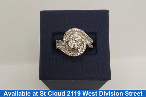 Ring - Wedding Set - White Gold 14k (.585) 6.84 grams Size 6.5