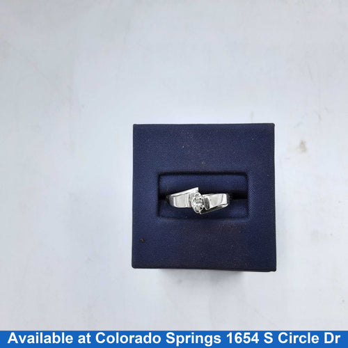 Women's Ring - Solitaire - White Gold 10k (.417) 2.5 grams Size 7