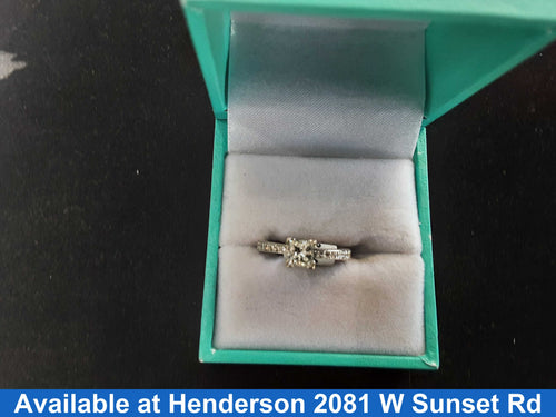 Ring - Engagement Set - White Gold 14k (.585) 2.5 grams Size 4.5