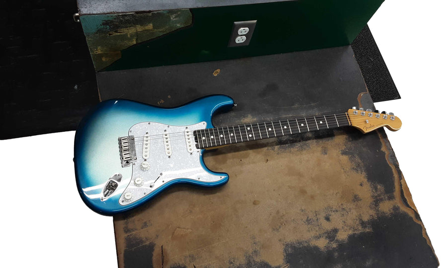 Fender American Elite Stratocaster Blue Electric Classic Guitar