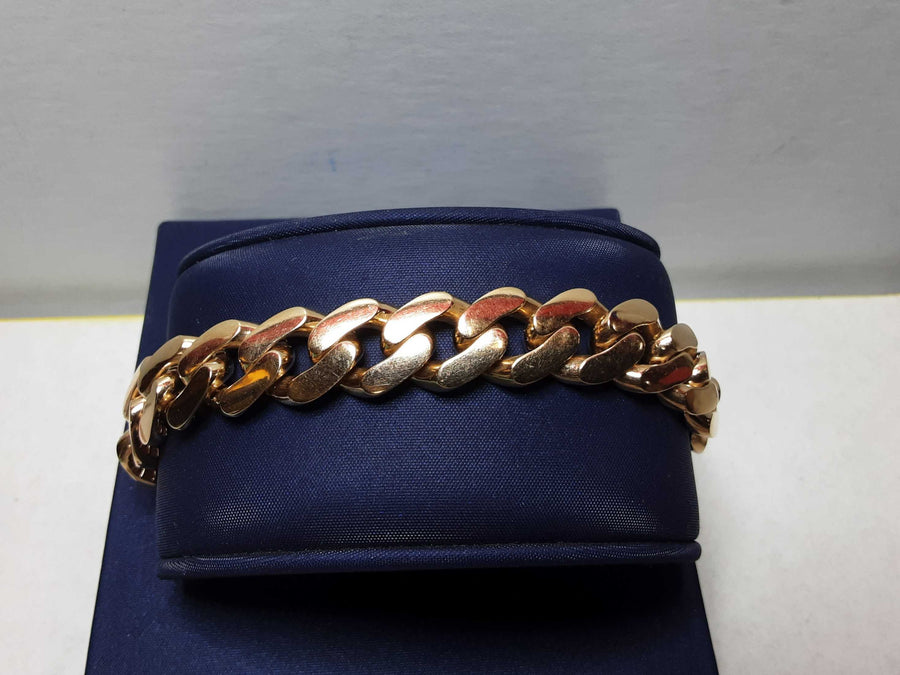 Cuban Link Bracelet - Yellow Gold 14k (.585) 27.6 grams 9 inch