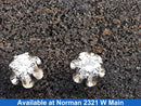 Double Stud Earrings - White Gold 14k (.585) 1.5 grams