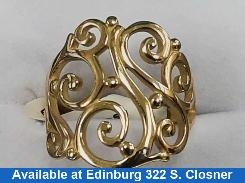 Women's Ring - Yellow Gold 14k (.585) 7.5 grams Size 10