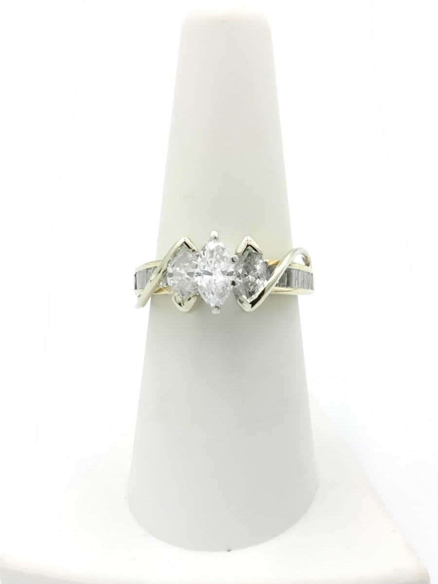Women's Ring - Yellow Gold 14k (.585) 5.1 grams Size 7.5