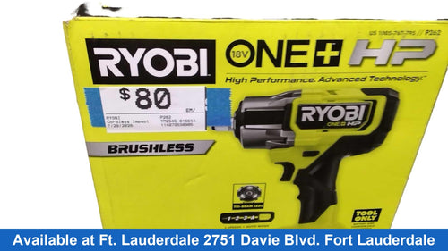 Ryobi P262 Green Cordless Impact Drill