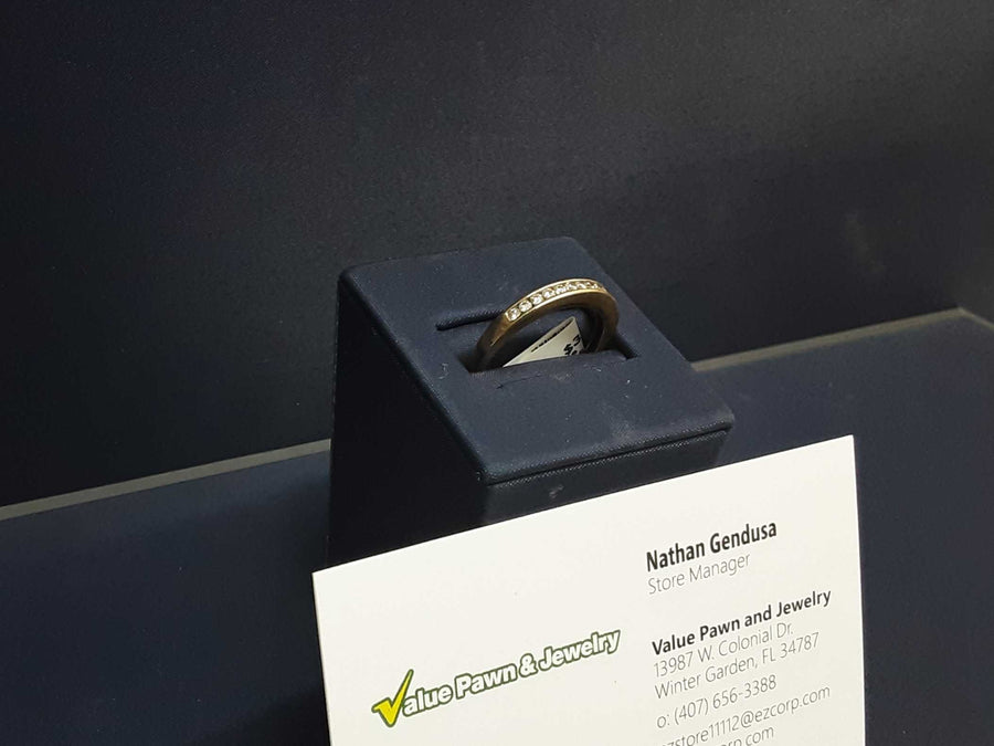 Women's Ring - Anniversary - Yellow Gold 14k (.585) 2.5 grams Size 11.5