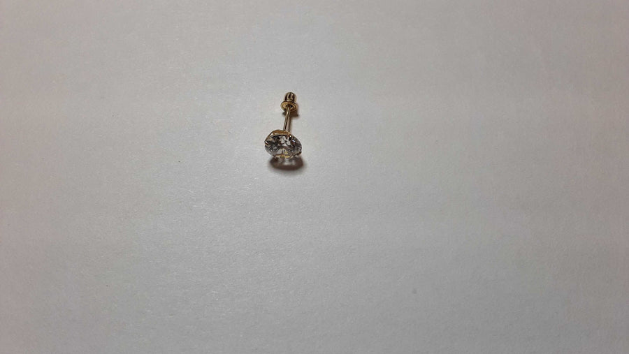 Single Stud Earring - Yellow Gold 14k (.585) 0.4 grams