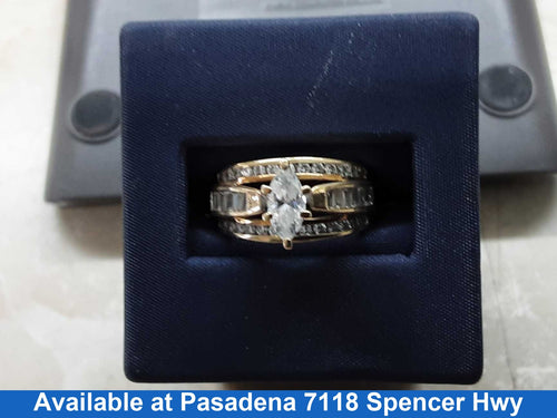 Ring - Wedding Set - Yellow Gold 10k (.417) 3.4 grams Size 20