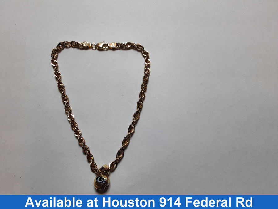 Rope Bracelet - Yellow Gold 10k (.417) 3.8 grams 8 inch