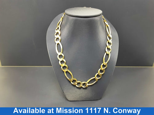 Figaro Chain - Yellow Gold 14k (.585) 61.2 grams 8 inch
