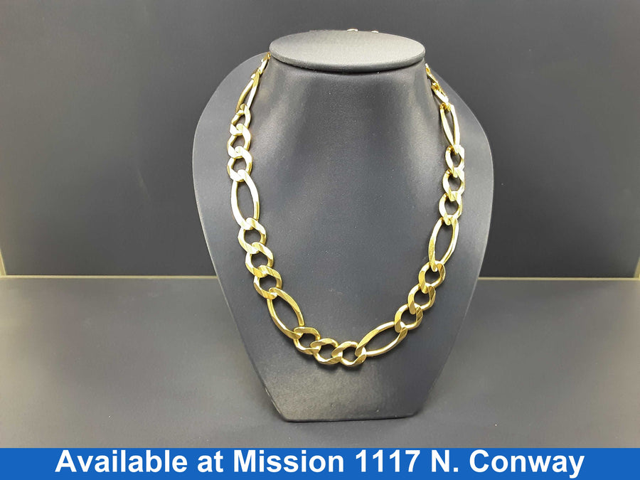 Figaro Chain - Yellow Gold 14k (.585) 61.2 grams 8 inch