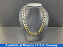 Figaro Chain - Yellow Gold 14k (.585) 61.2 grams 8 inch