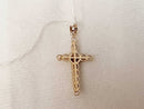 10k Yellow Gold Cross With 1 Diamond