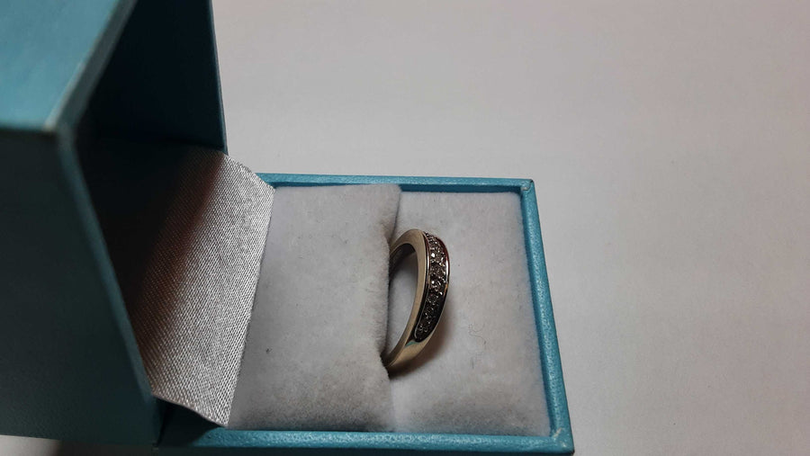 Ring - Wedding Band - White Gold 14k (.585) 2.6 grams Size 7.5