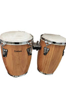 Zenison Double Conga Drums Brown Drum Set
