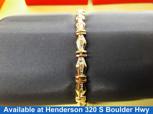 Tennis Bracelet - Yellow Gold 14k (.585) 15.4 grams 7 inch