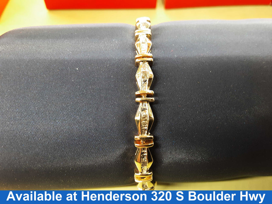 Tennis Bracelet - Yellow Gold 14k (.585) 15.4 grams 7 inch