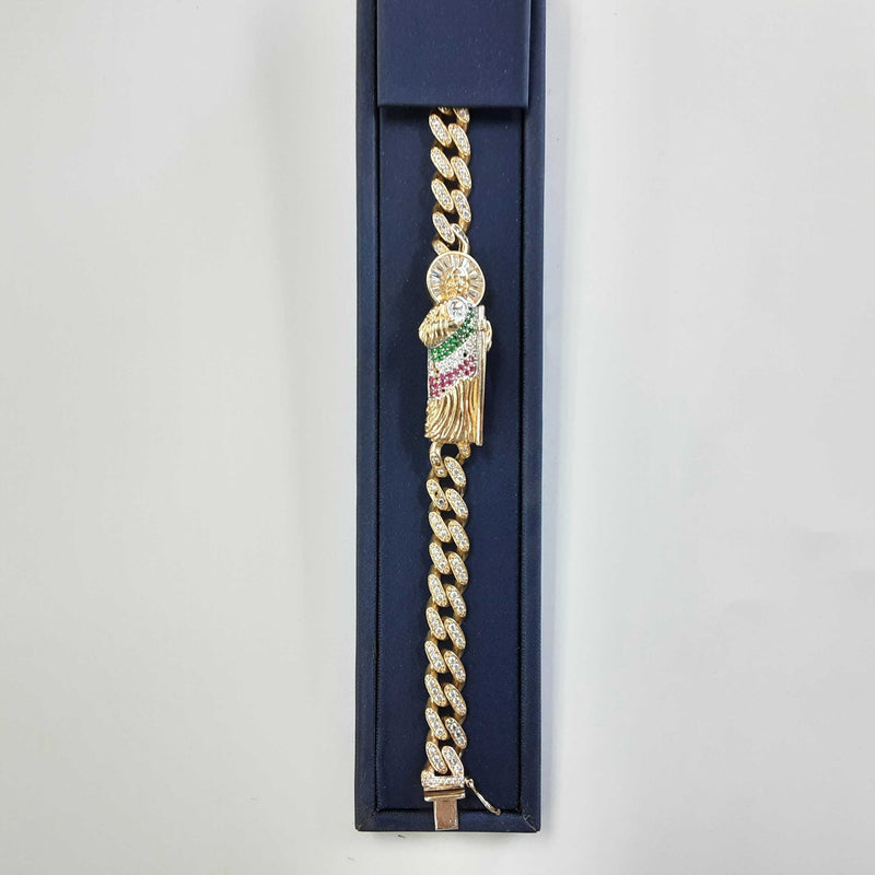 San Judas Bracelet 10k Gold 7 Inches