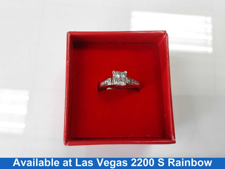 Ring - Engagement Set - White Gold 14k (.585) 3.8 grams Size 7.5
