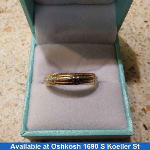 Ring - Wedding Band - Yellow Gold 14k (.585) 4.8 grams Size 10